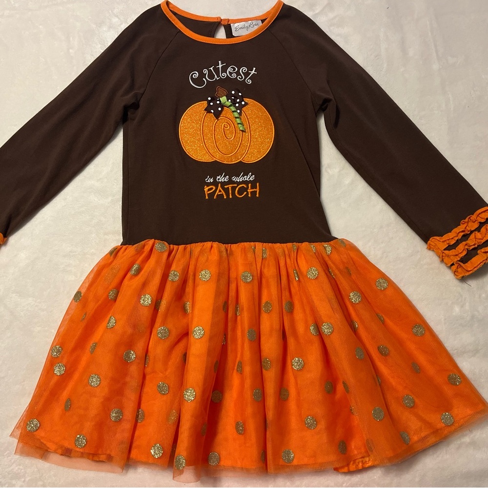 Girls Boutique Fall Pumpkin Dress
